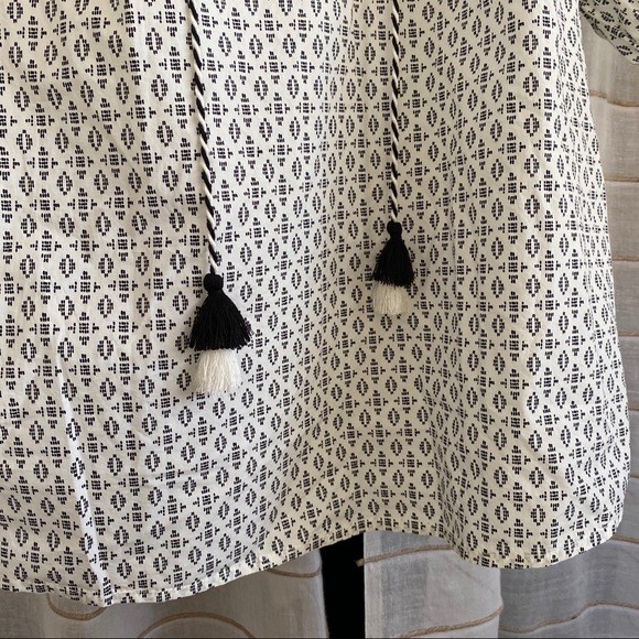✨ NWT A New Day Cotton Puff Sleeve Boho Blouse - Picture 3 of 8